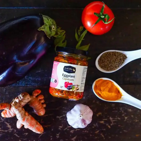 Eggplant Capsicum Pickle - Aromatic Kitchen